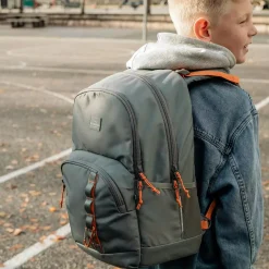 Beckmann Schulrucksack Sport Junior - Dusty Green Green Orange