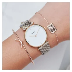 Cluse Armband Force Tropicale Twisted Rosegold Schlange 925er