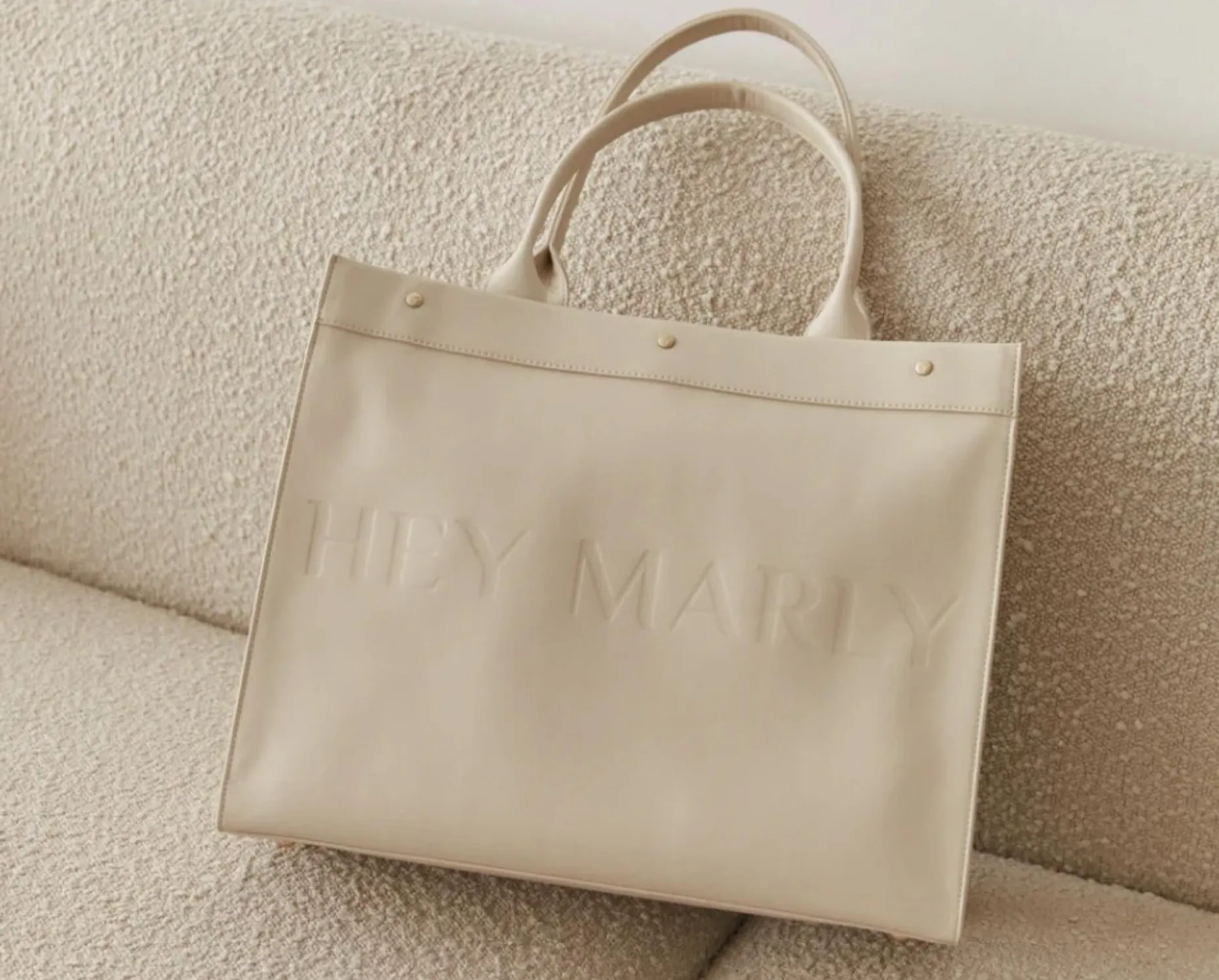 Hey Marly Classy Signature Bag Vegan Leder - Variante: Crema
