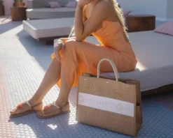 Hey Marly Straw Signature Bag Tote Bag - Variante: Straw