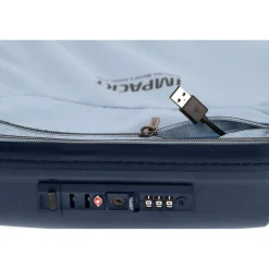 Impackt IP1 USB Port Glacier Blue 4-Doppelrollen Trolley S 55 cm
