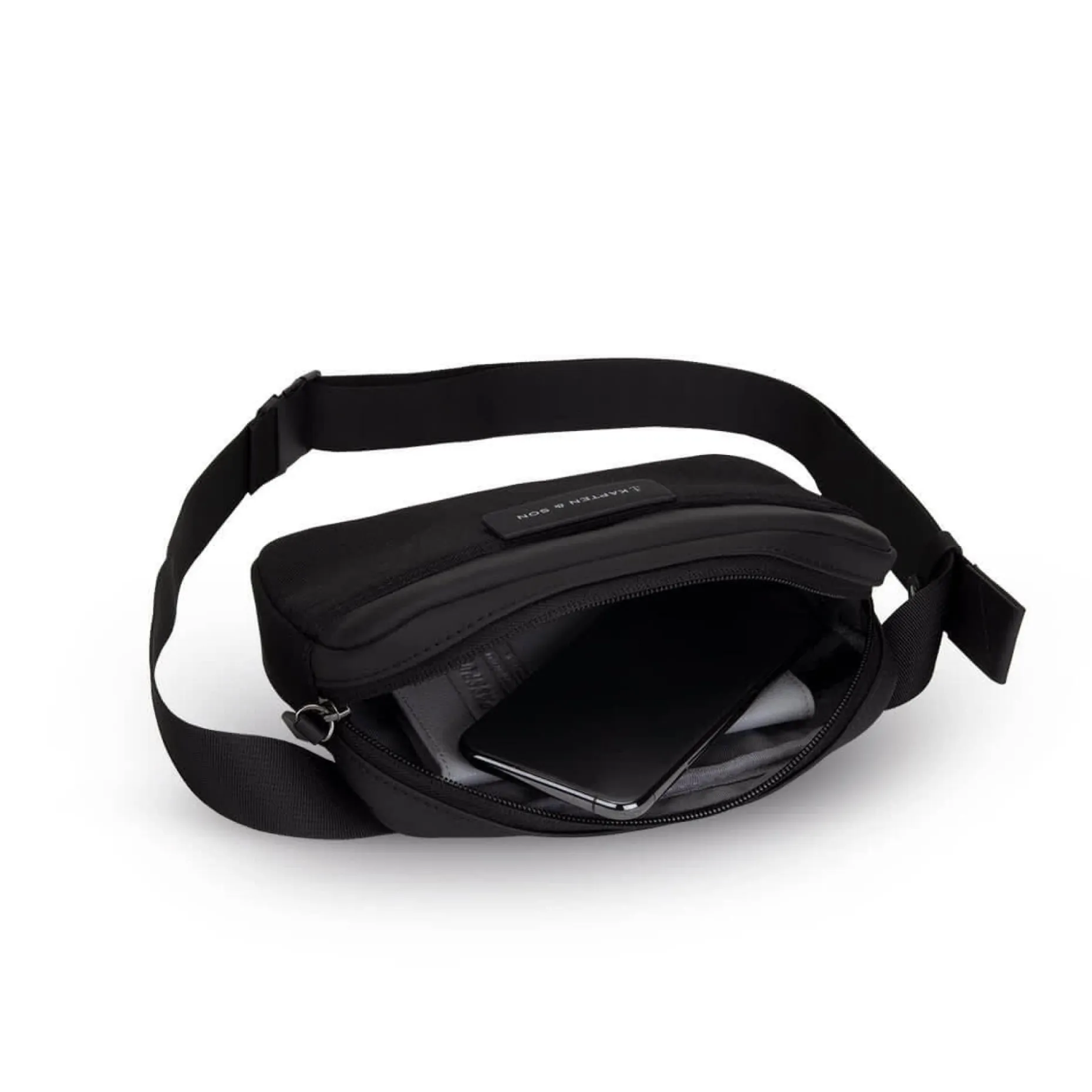 Kapten & Son Bauchtasche Crossbag Habo - Farbe: Schwarz Schwarz