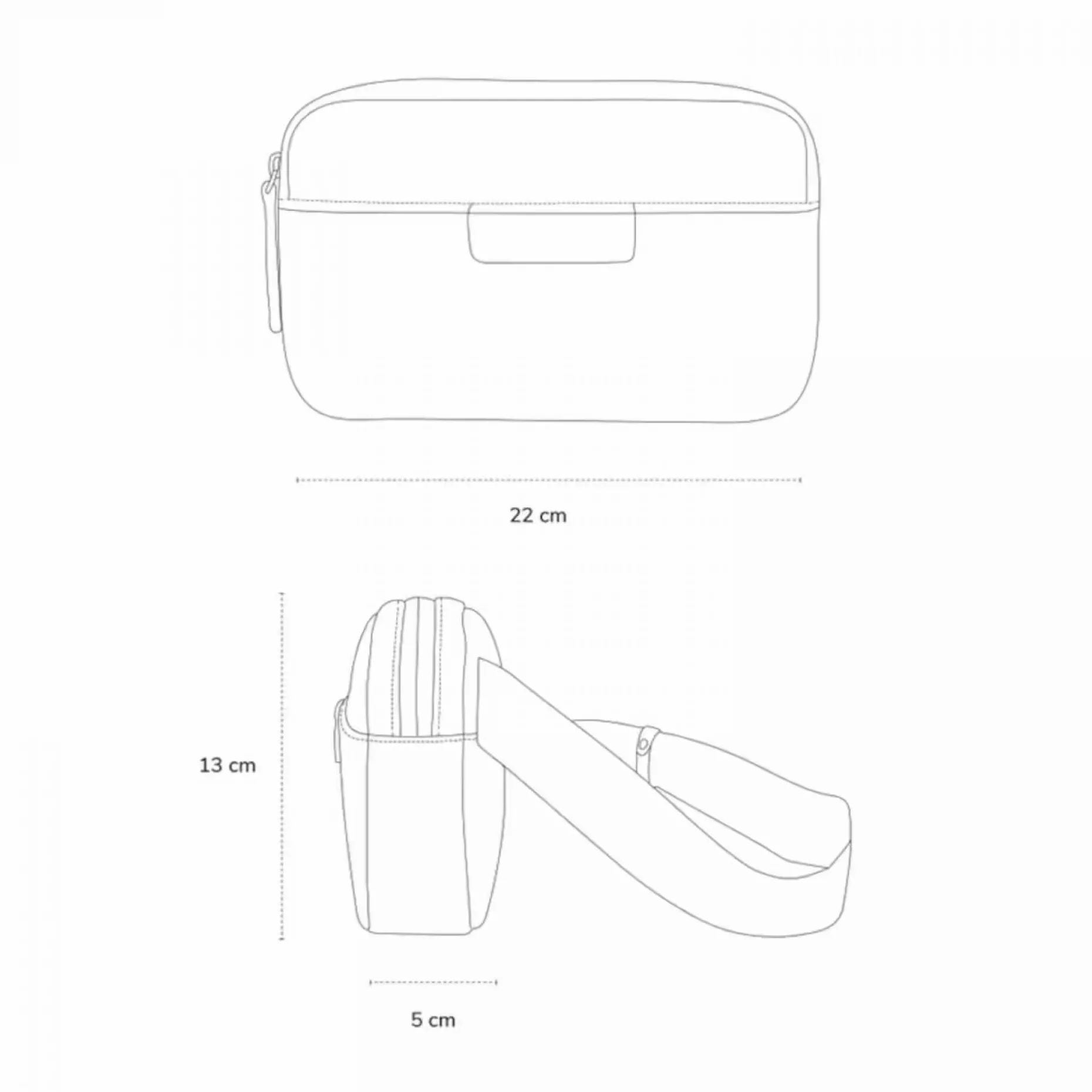 Kapten & Son Bauchtasche Crossbag Habo - Steel Blue