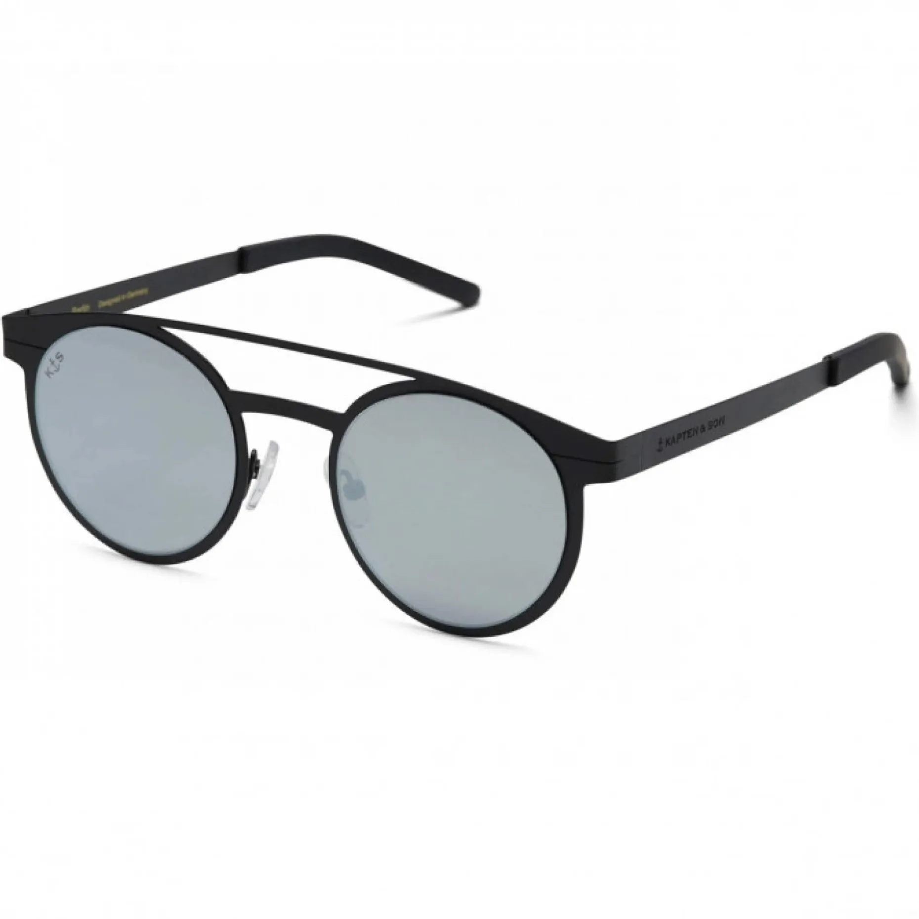 Kapten & Son Sonnenbrille Berlin - Farbe: Summernight Grey Mirrored Schwarz