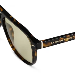 Kapten & Son Sonnenbrille Zurich Oversize - Farbe: Dark Tortoise Green