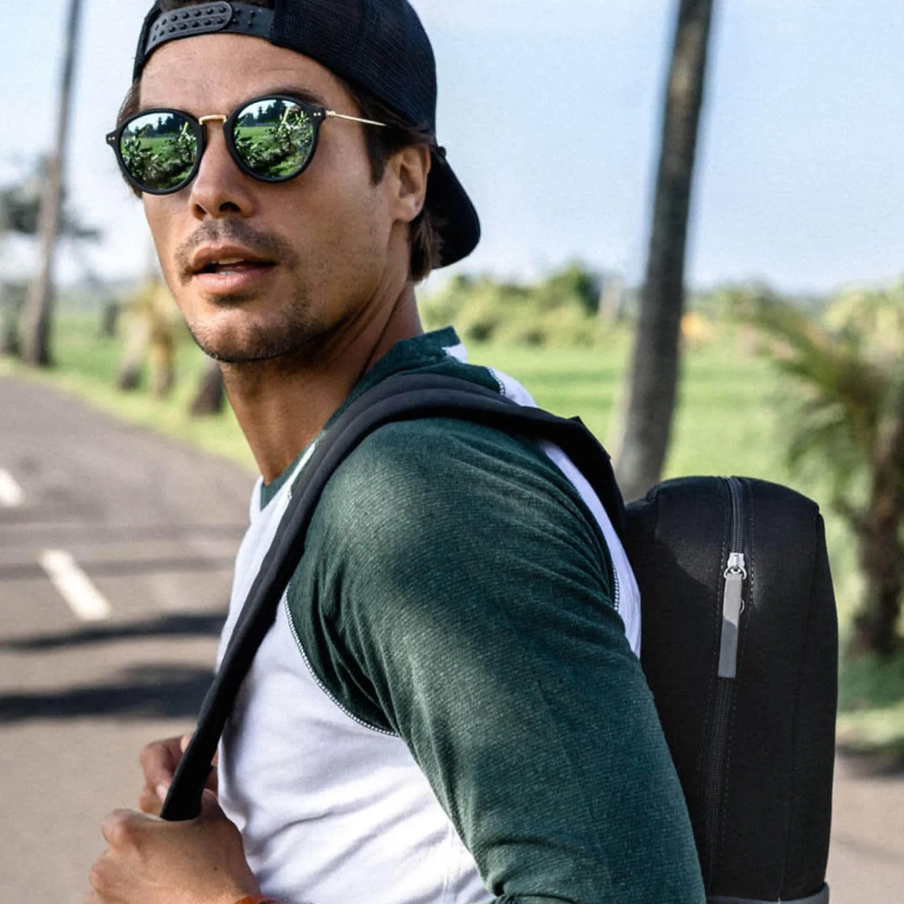 Kapten & Son Sonnenbrille Maui - Farbe: Matt Schwarz Blau Mirrored