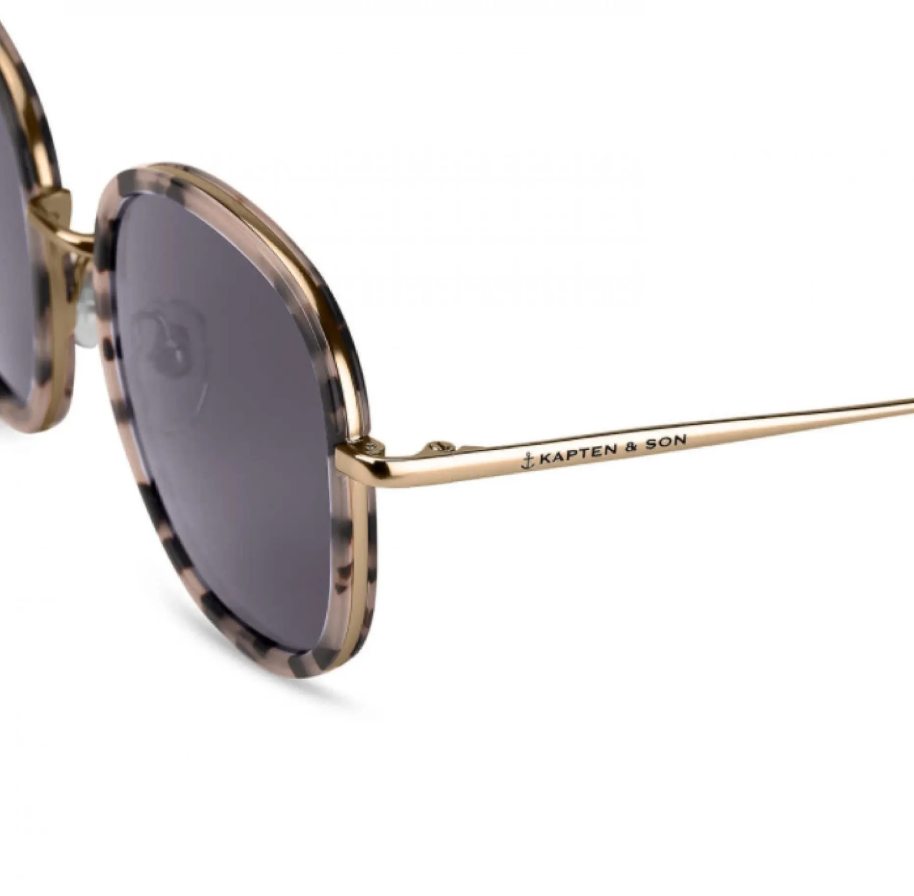 Kapten & Son Sonnenbrille Amsterdam large - Farbe: Sand Tortoise Black