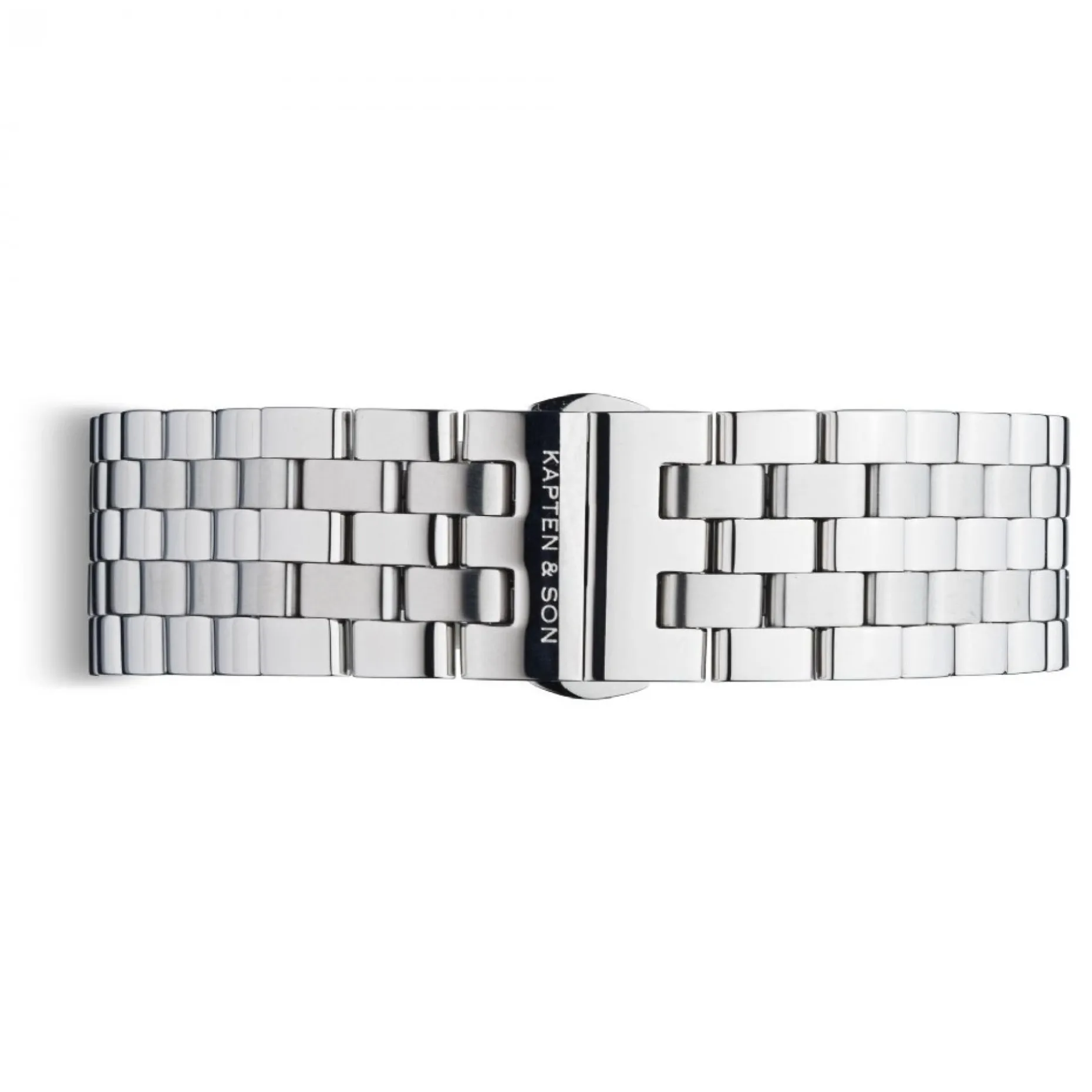 Kapten & Son Uhrenarmband Chrono Steel 20mm - Farbe: Silber
