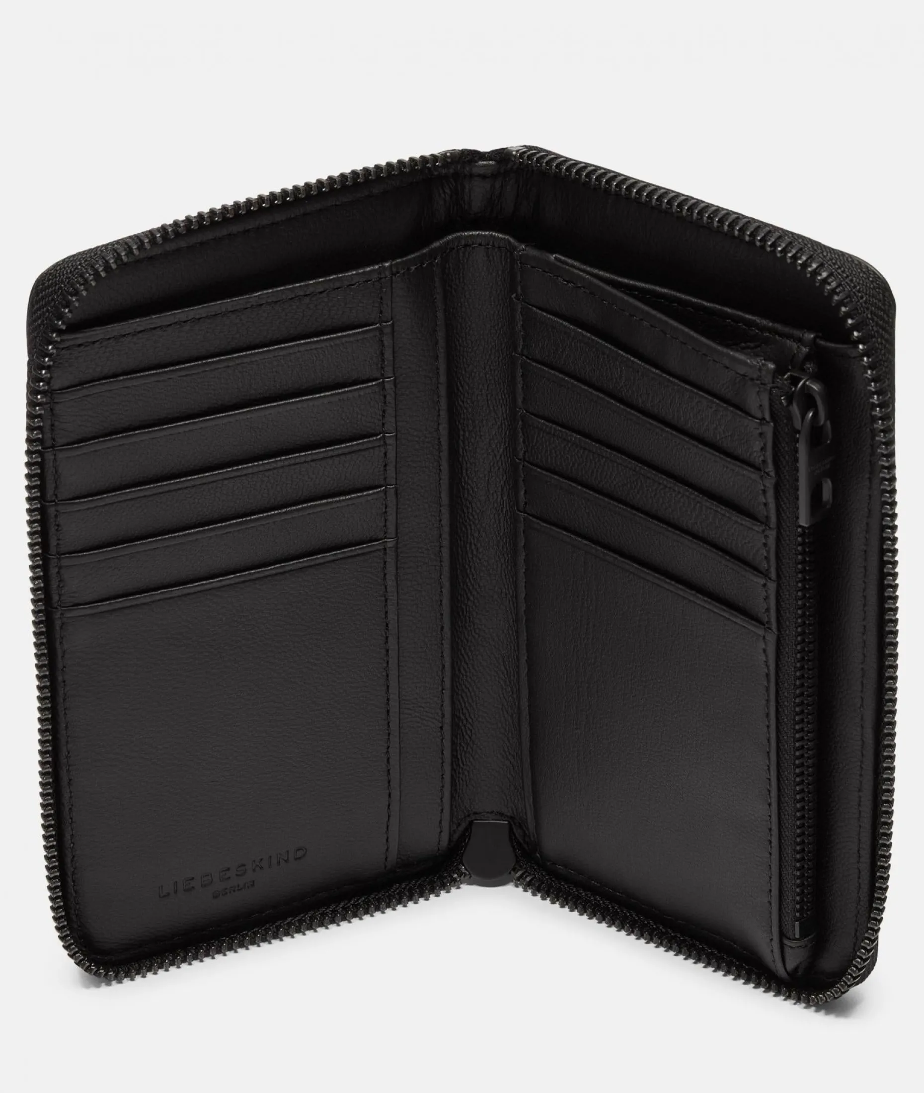 Liebeskind Berlin LOU SMALL PEBBLE GELDBEUTEL Leder Grau Schwarz