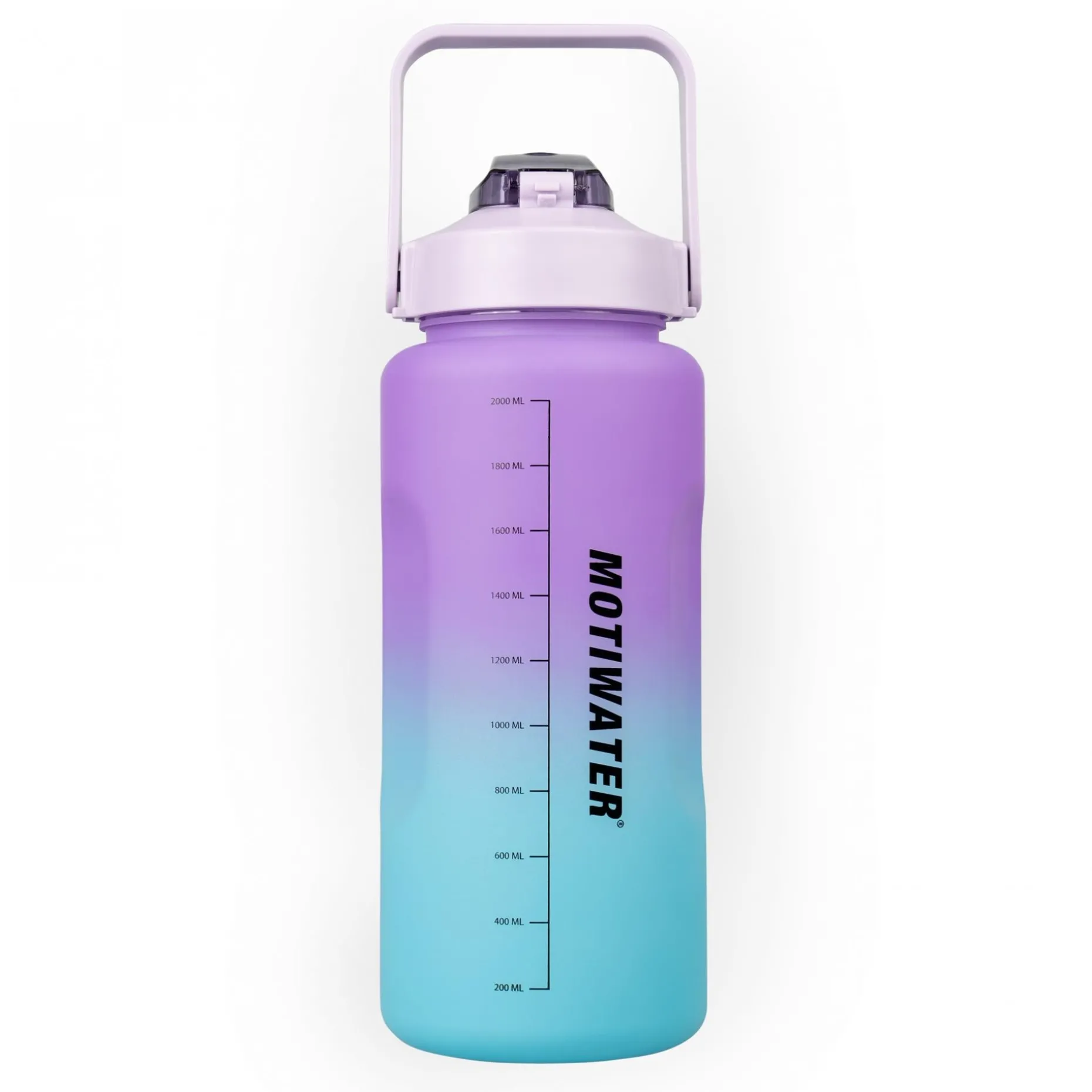 Motiwater Trinkflasche 2 L Lila / Türkis