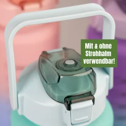 Motiwater Trinkflasche 2 L Grün / Lila