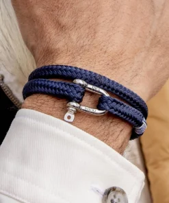 Pig & Hen Armband Salty Steve Navy/Silver