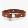 Pig & Hen Armband Sharp Simon Cognac Silber