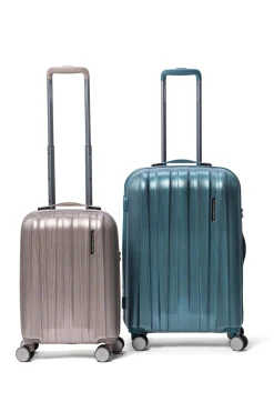POLESTREAM Moonrock Hartschalen Trolley 100% Polycarbonat silver brushed klein 55 cm