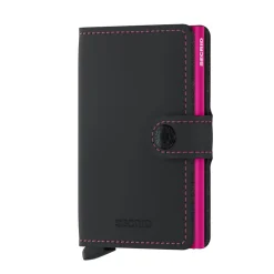 Secrid Miniwallet Matte Black & Fuchsia