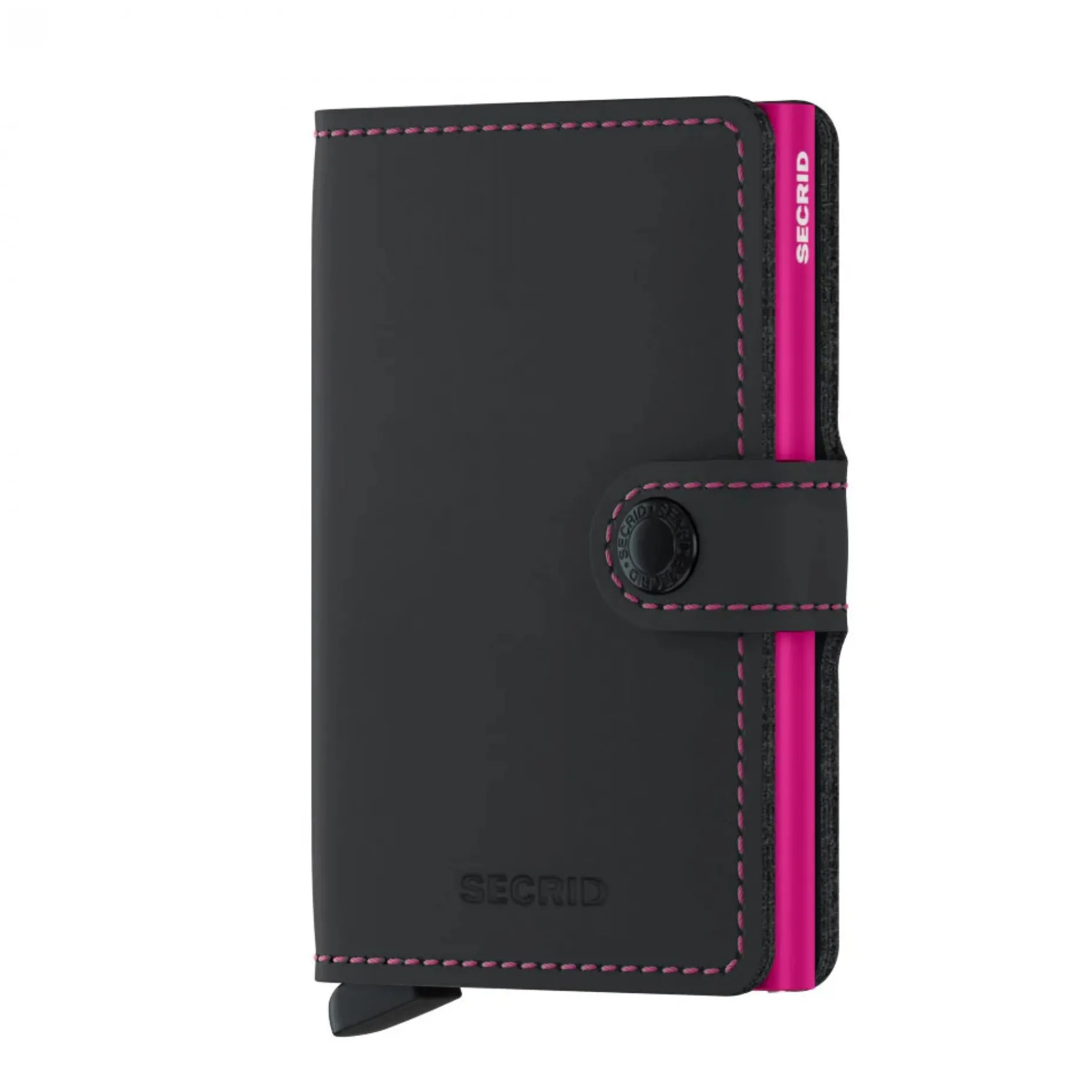 Secrid Miniwallet Matte Black & Fuchsia
