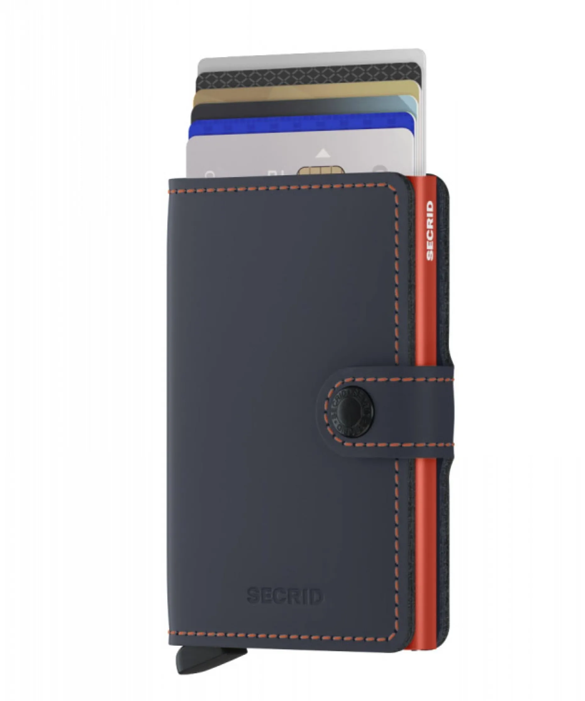 Secrid Miniwallet Matte Nightblue Orange