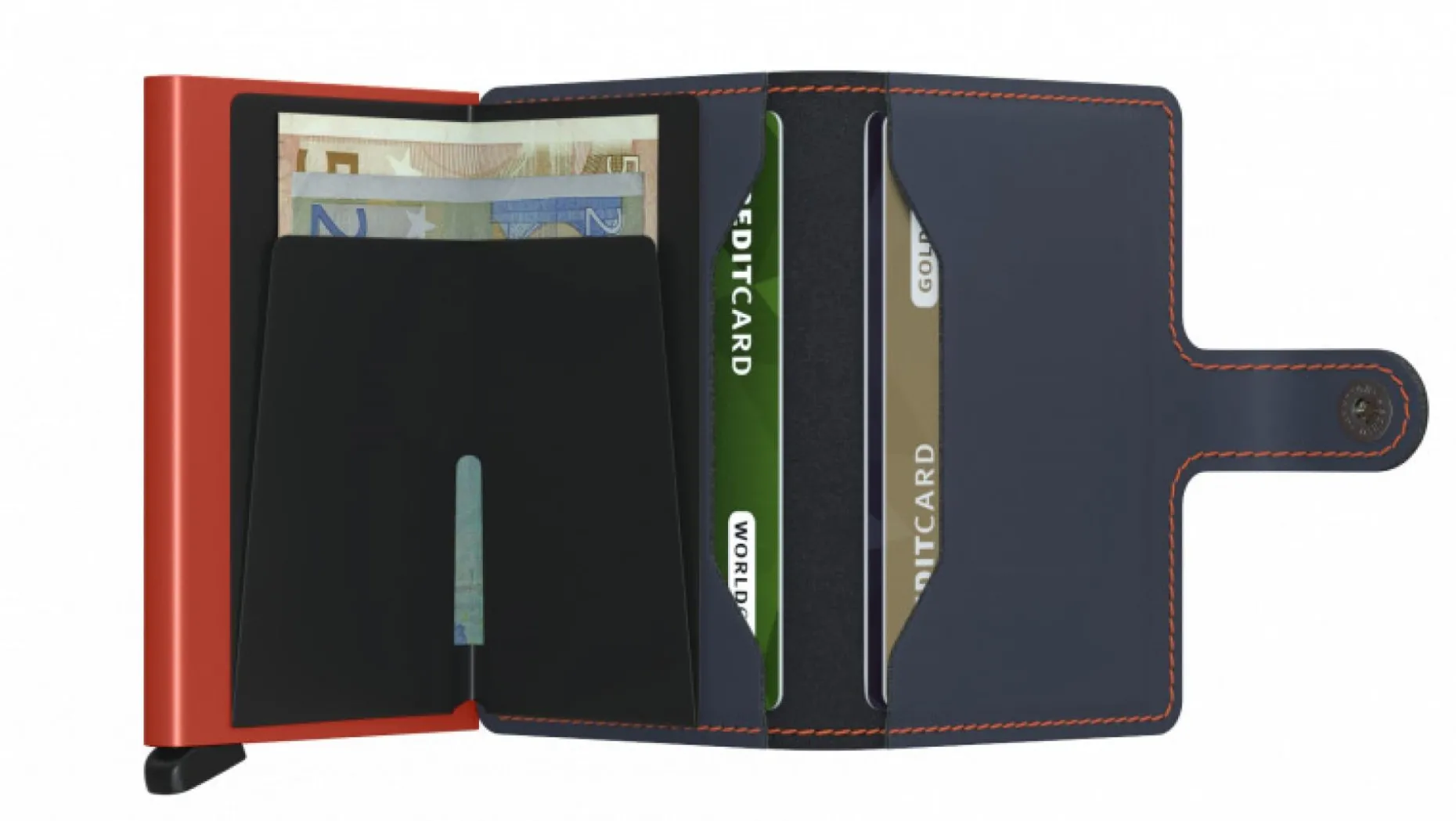 Secrid Miniwallet Matte Nightblue Orange
