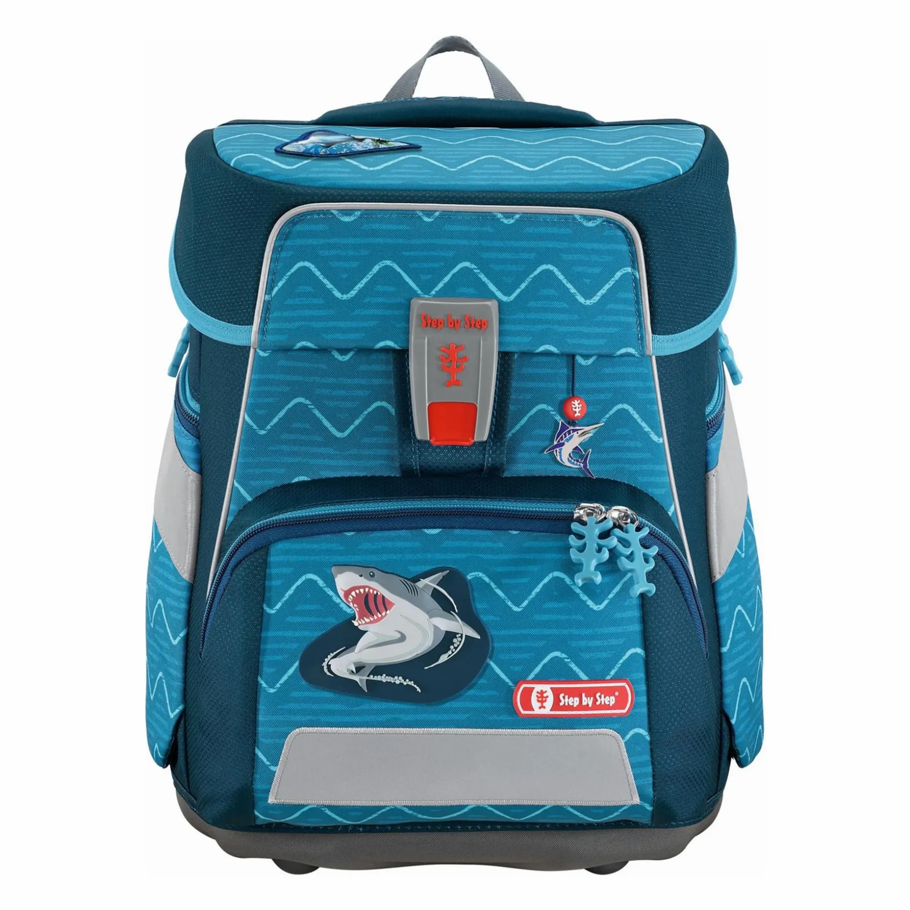 Step by Step Schulranzen-Set SPACE - Variante: Angry Shark Blau