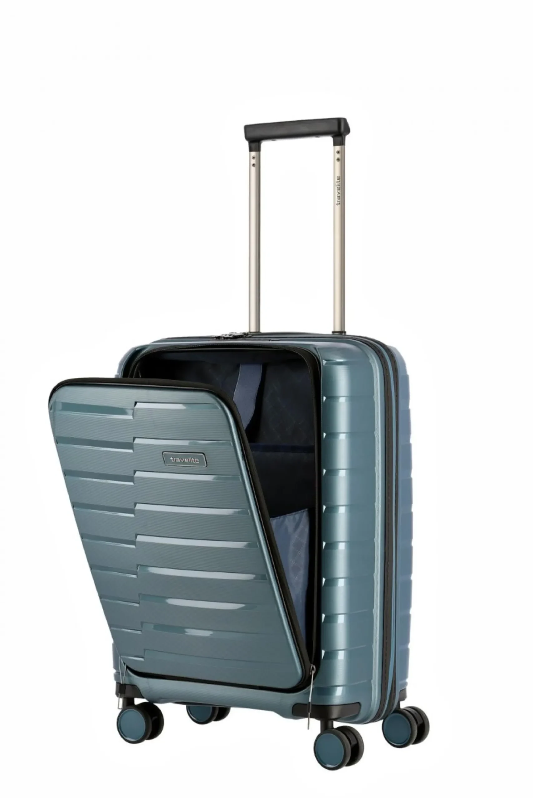 Travelite AIR BASE 4w Trolley S Vortasche Eisblau
