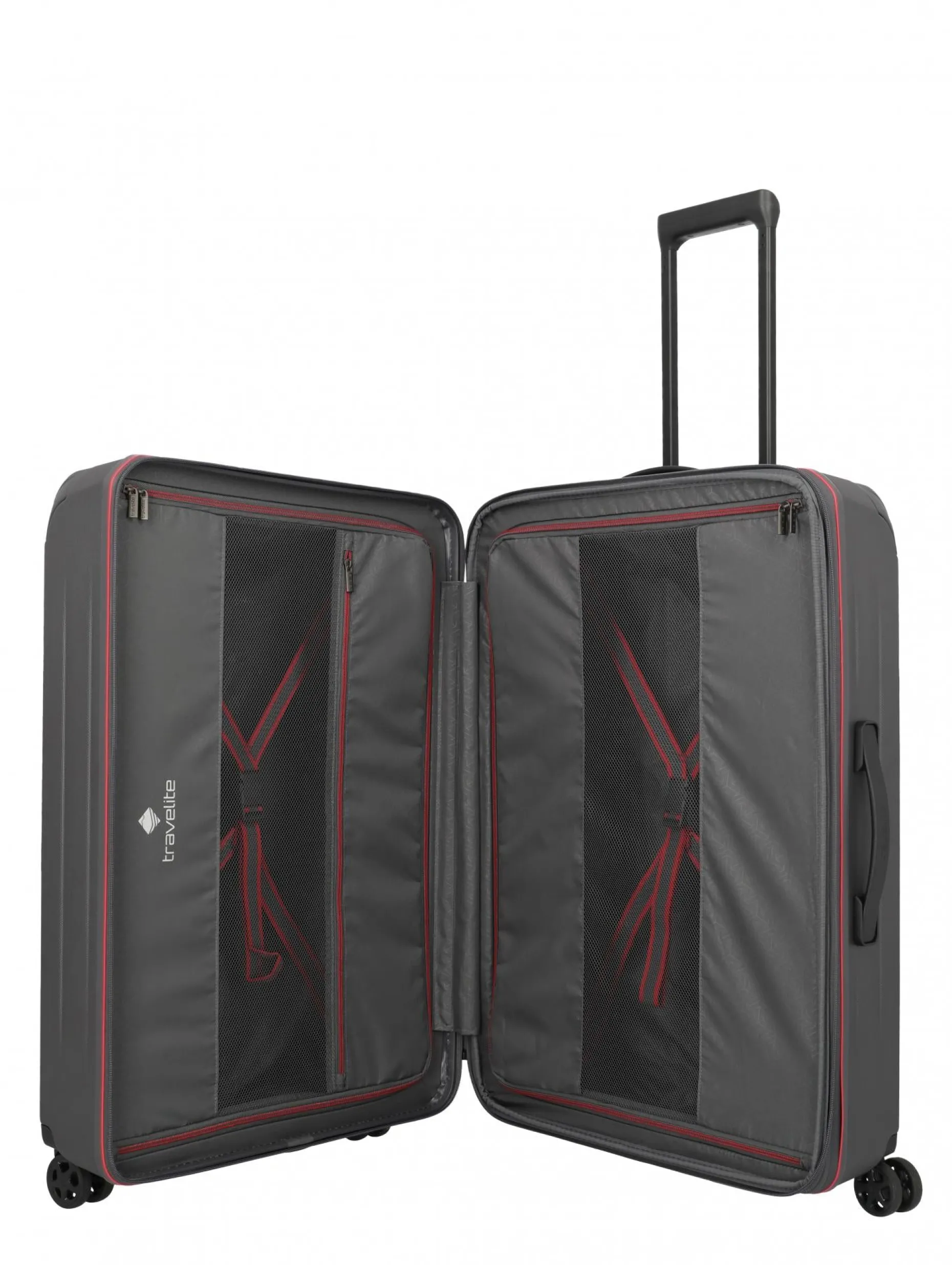 Travelite DYNAMIIC 4-Rad Hartschalen Trolley erweiterbar L Anthazit
