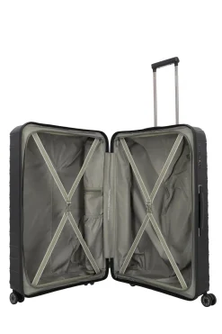 Travelite MOOBY Hartschalenkoffer  L 77cm Schwarz Upcycling Polypropylen