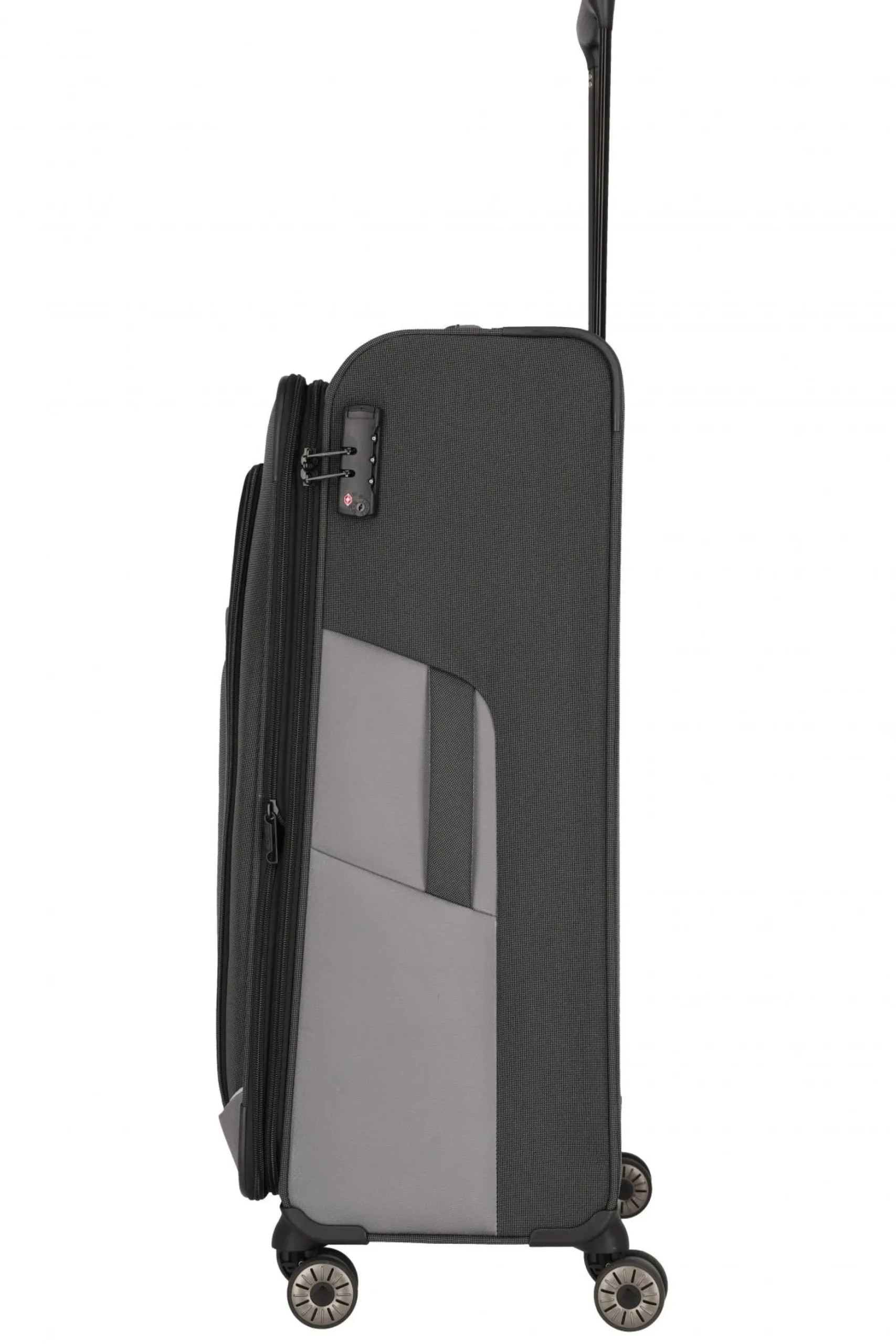 Travelite VIIA L 77cm Weicher Trolley Koffer, Schiefer