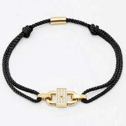 Zag Bijoux Armband SIMPLE Vergoldeter Stahl zirconium sertis 15+3cm