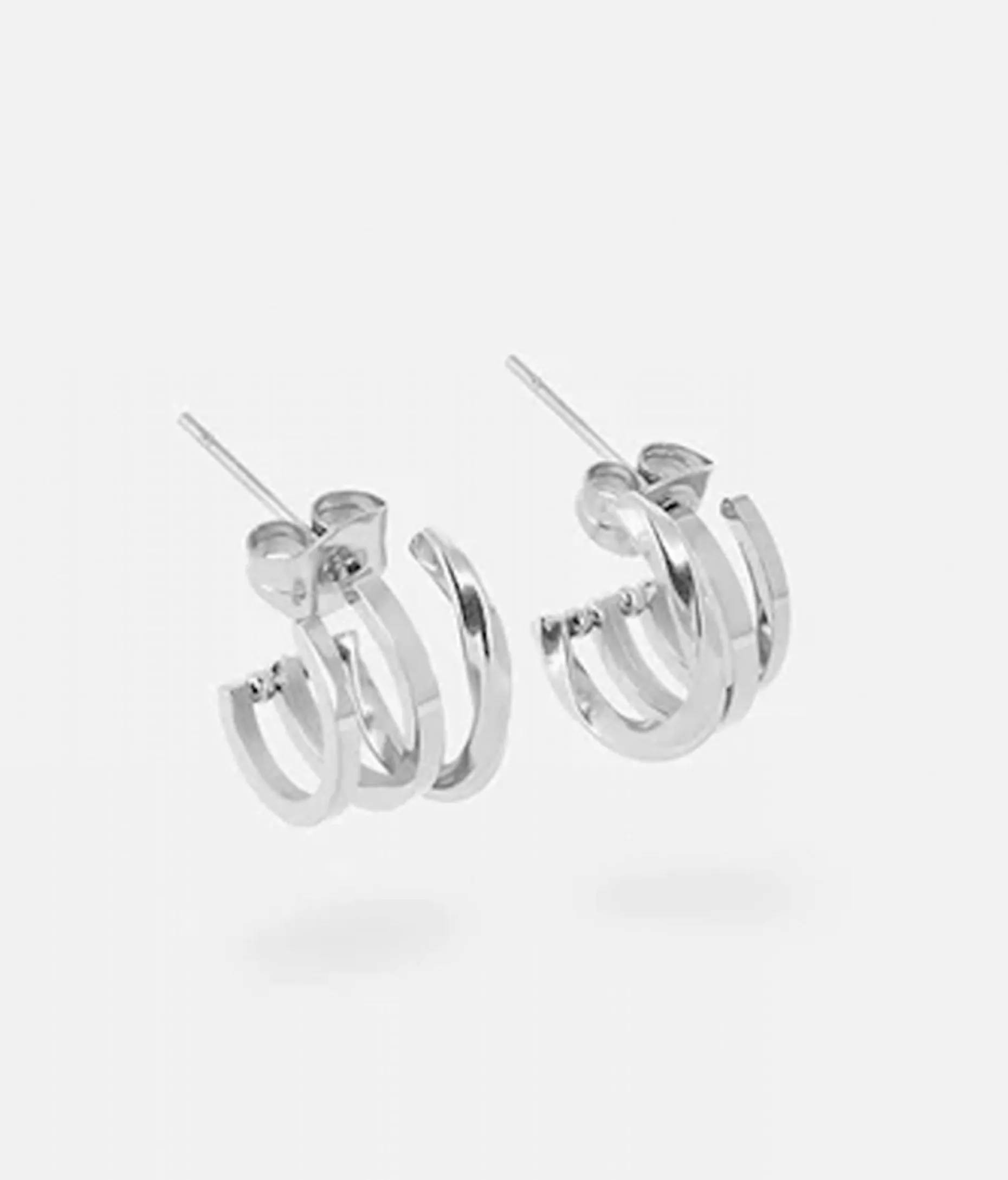 Zag Bijoux dreireihige Ohrring-Creole Tripletta klein