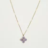 ZAG Bijoux Halskette Blume - Farbe: Lila/Gold