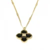 ZAG Bijoux Halskette Blume - Farbe: Gold/Schwarz