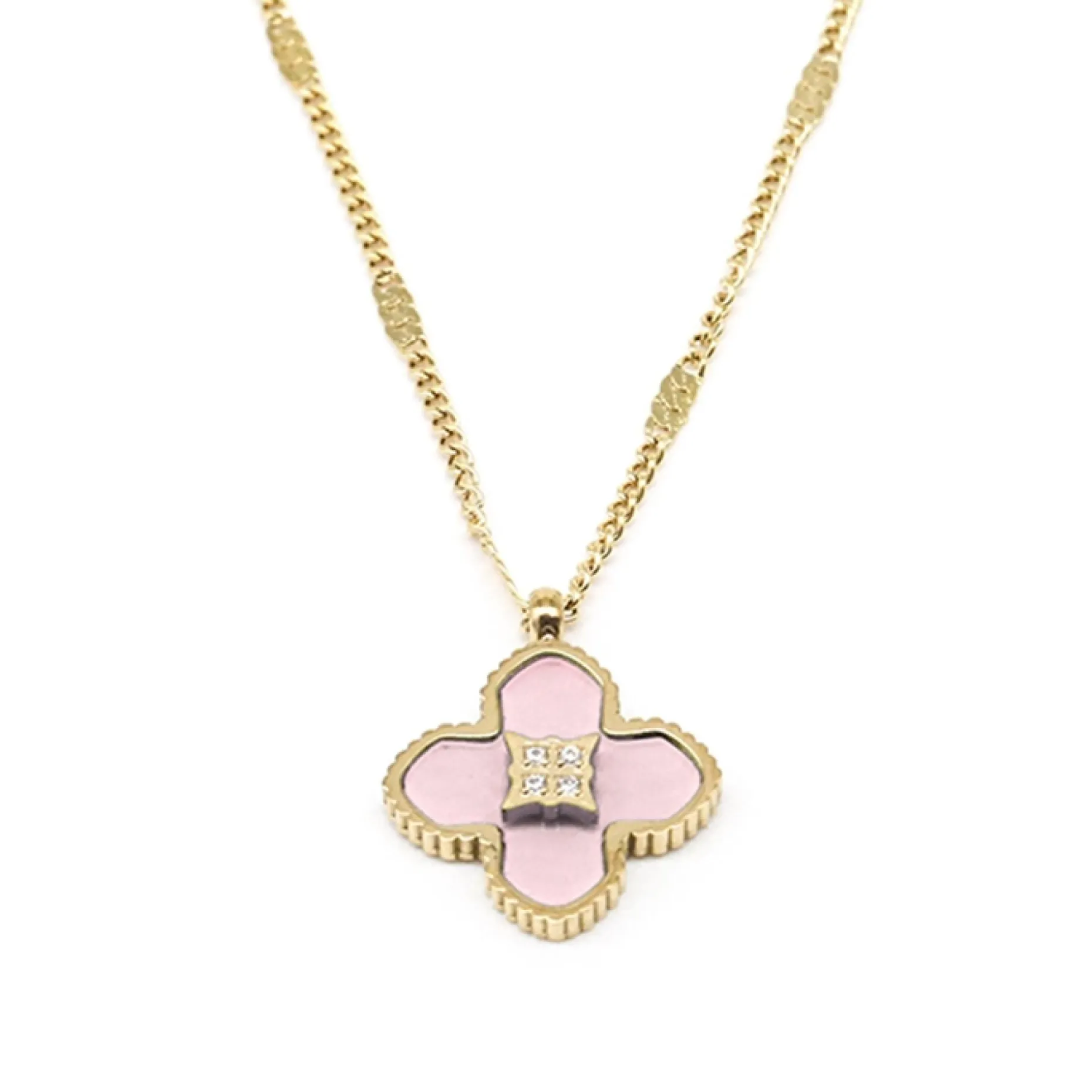 ZAG Bijoux Halskette Blume - Farbe: Rose/Gold