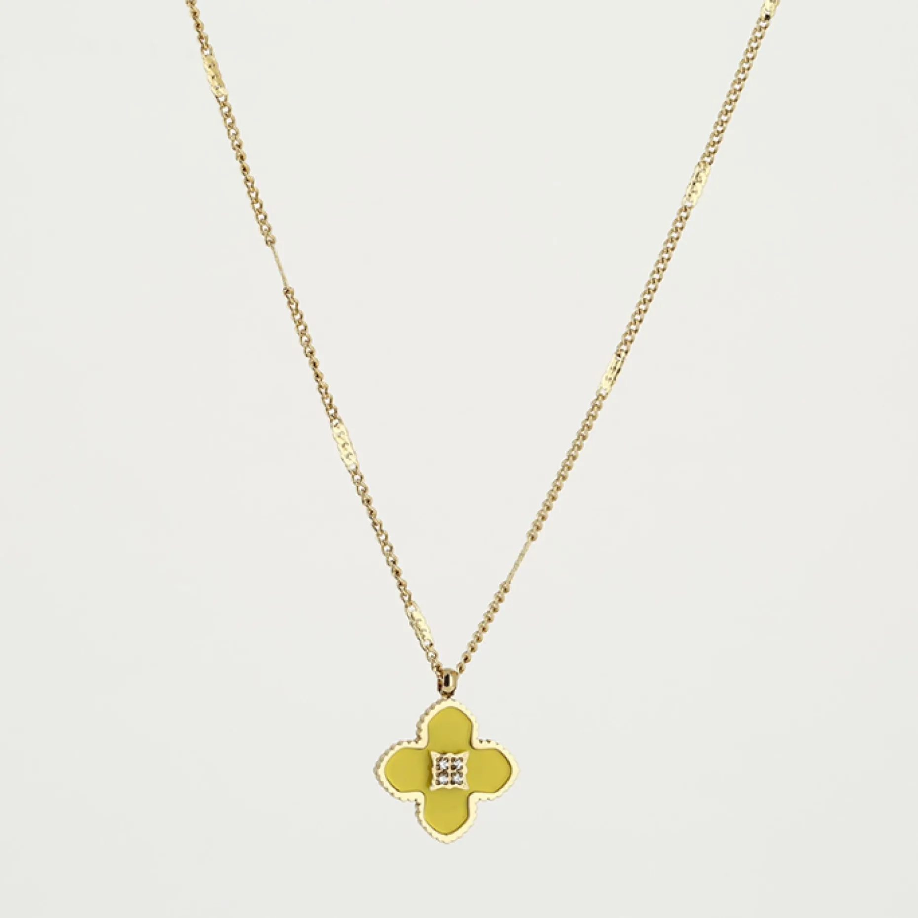 ZAG Bijoux Halskette Blume - Farbe: Gelb