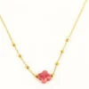 Zag Bijoux Halskette Velasquez SHORT GOLDEN STEEL Malachite 38CM+5 - Variante: Fus