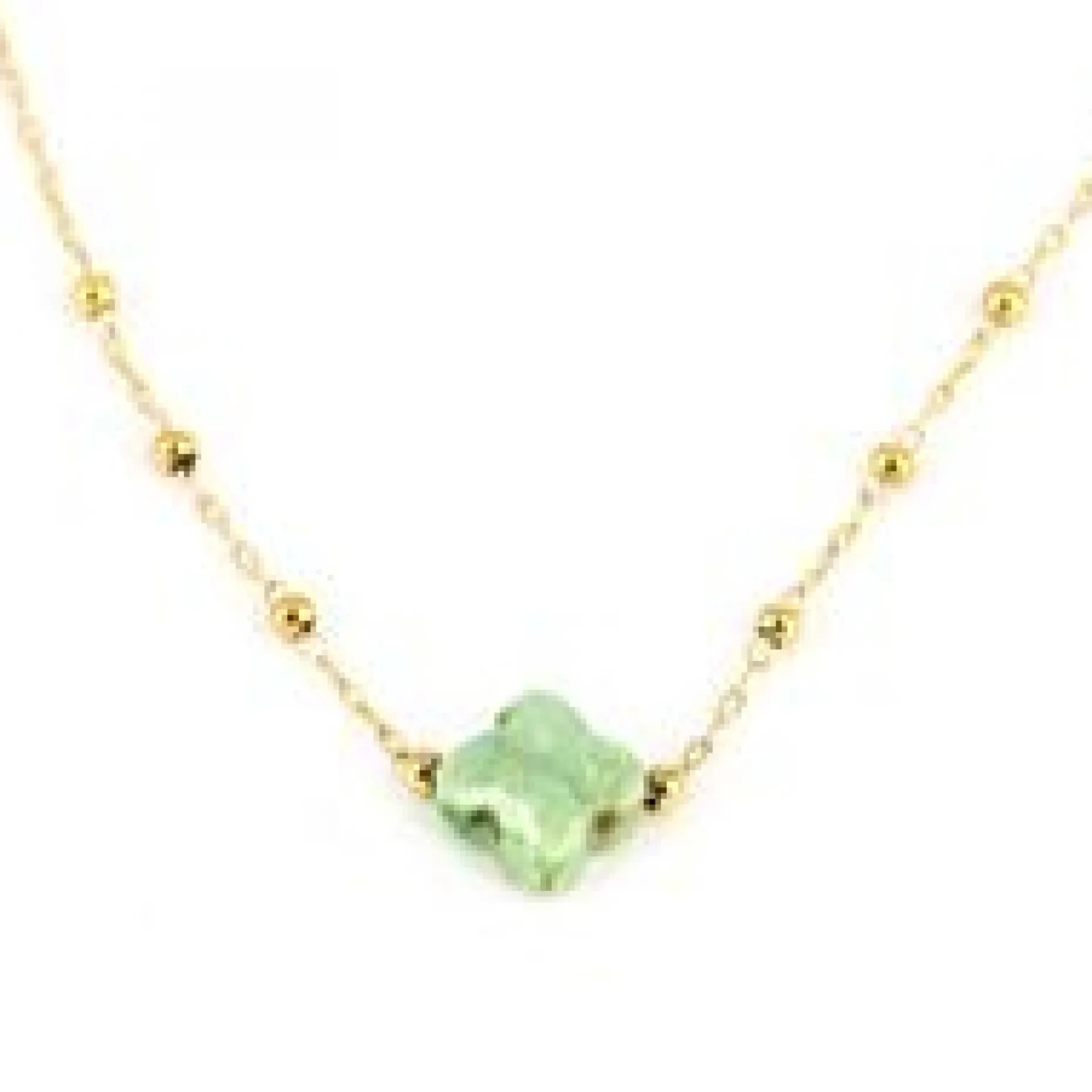 Zag Bijoux Halskette Velasquez SHORT GOLDEN STEEL Malachite 38CM+5 - Variante: Turquoise AFRICAINE