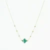 Zag Bijoux Halskette Velasquez SHORT GOLDEN STEEL Malachite 38CM+5 - Variante: Malachite