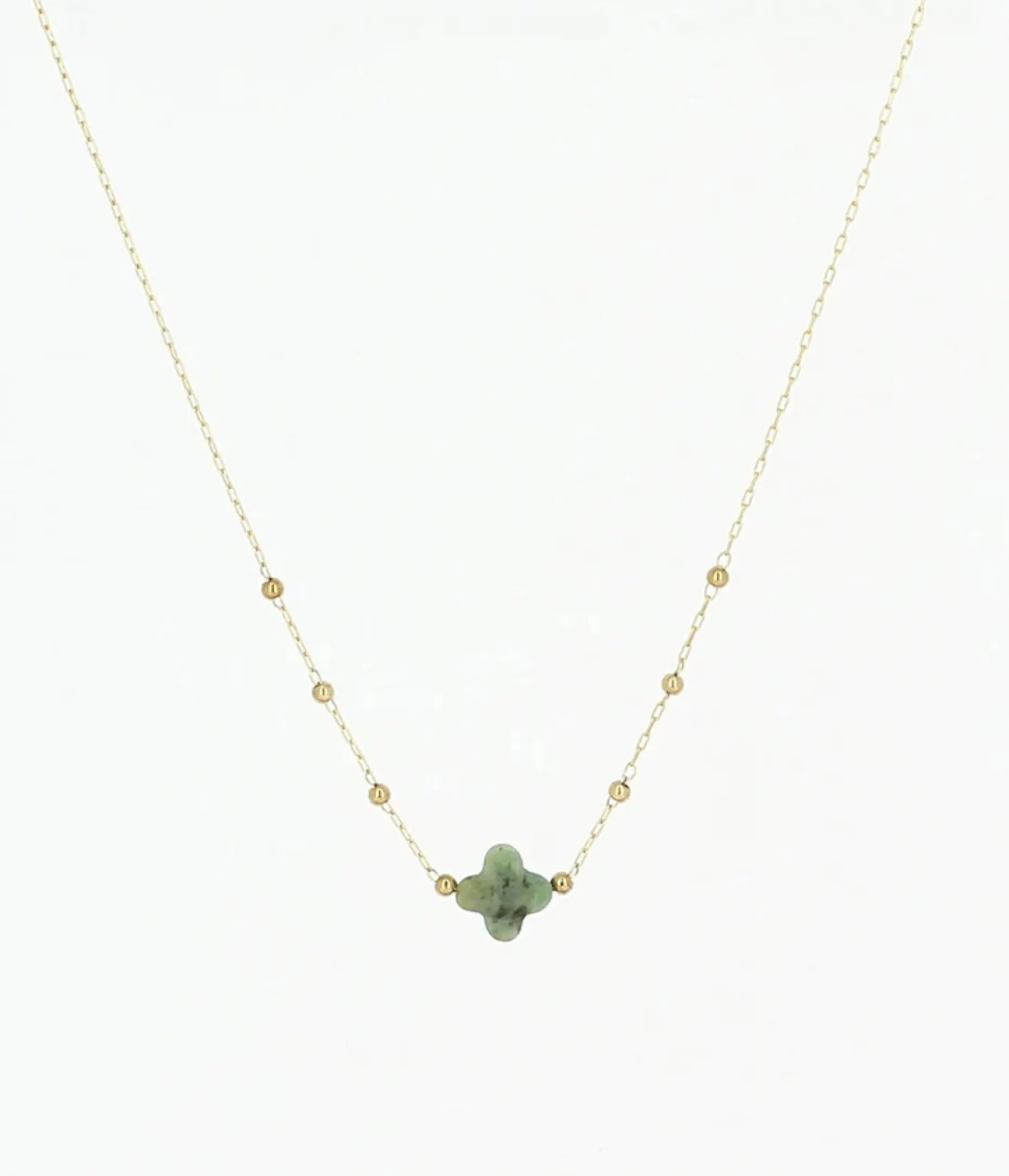 Zag Bijoux Halskette Velasquez SHORT GOLDEN STEEL Malachite 38CM+5 - Variante: Turquoise AFRICAINE