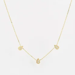 Zag Bijoux Kette Tropfen mit Zirkoniensteinen Gold
