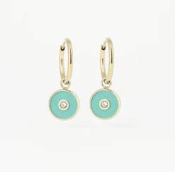 Zag Bijoux Ohrringe Liz - Farbe: Türkis Gold