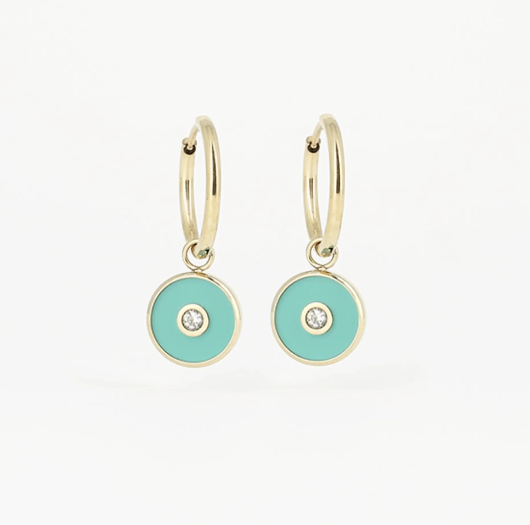 Zag Bijoux Ohrringe Liz - Farbe: Türkis Gold