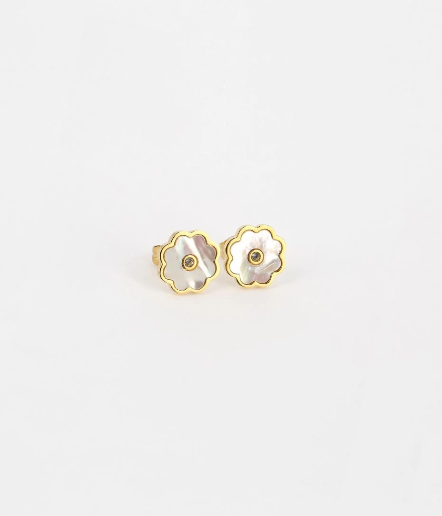 Zag Bijoux Ohrstecker Blume - Farbe: gold/perlmutt