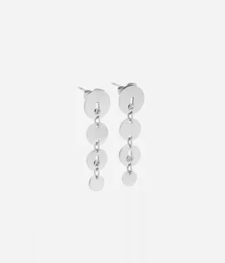Zag Bijoux Ohrstecker Circles mit hängenden Plättchen - Farbe: Silber