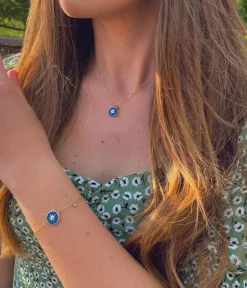 Zag Bijoux Sun Necklace Edelstahl vergoldet Pink